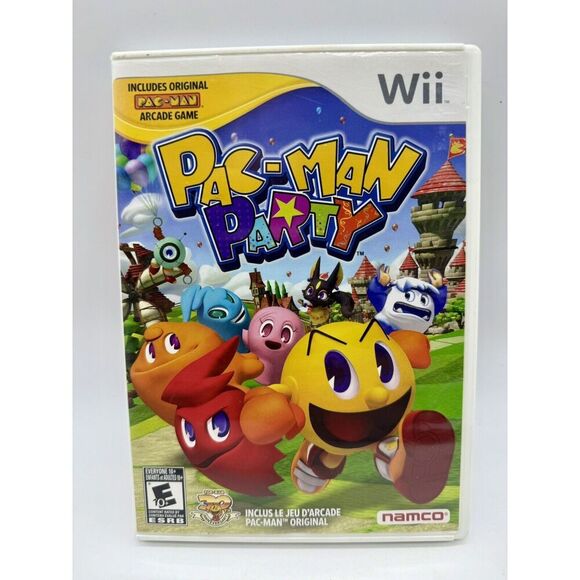Pac-Man Party Nintendo Wii 2010 Game Case Manual Tested - Picture 1 of 3